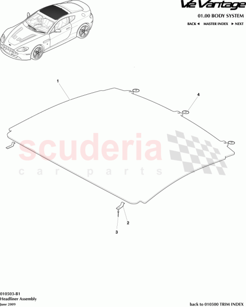 Part Diagram for Aston Martin 697519