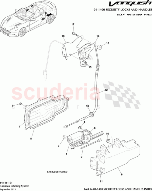 Part Diagram for Aston Martin ED33-L43165-AA
