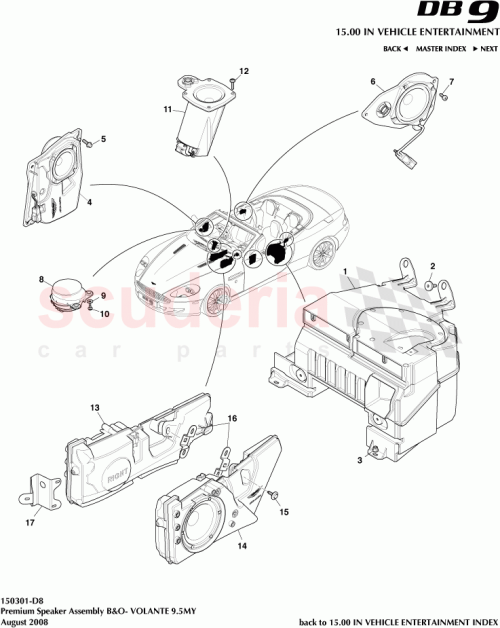 Part Diagram for Aston Martin 9D33-46685-BA