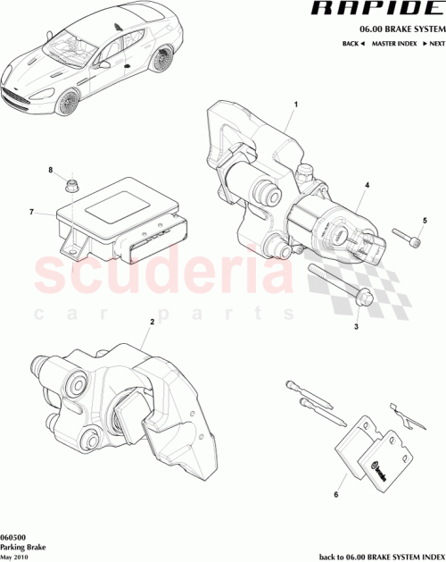 Part Diagram for Aston Martin AD43-2B675-AA