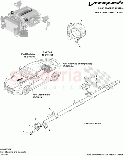 Part Diagram for Aston Martin CD33-9F593-AA
