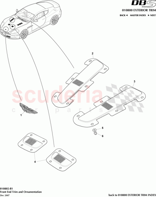 Part Diagram for Aston Martin 6G33-16C693-BA