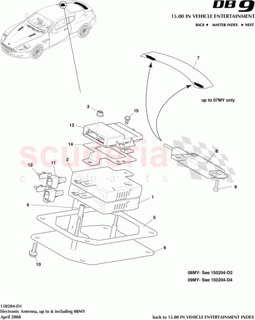 Part Diagram for Aston Martin 6G43-01-10042