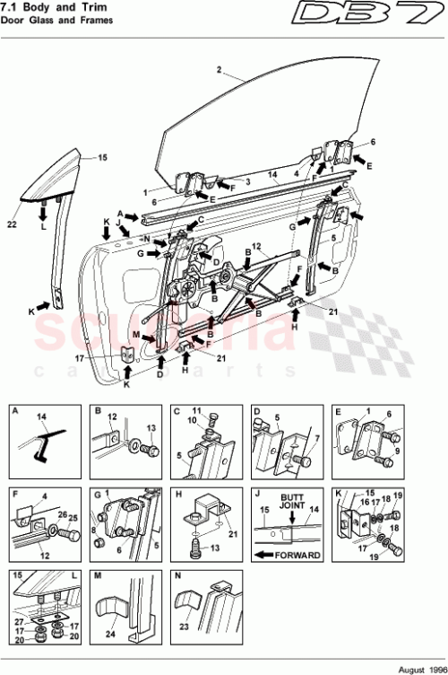 Part Diagram for Aston Martin 698689