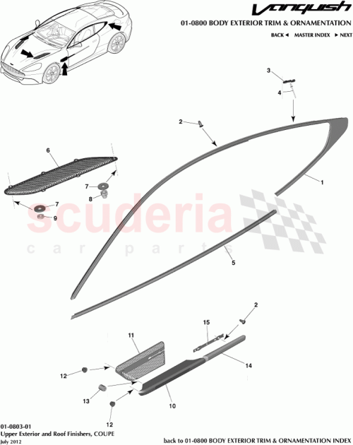 Part Diagram for Aston Martin CD33-F20563-AC
