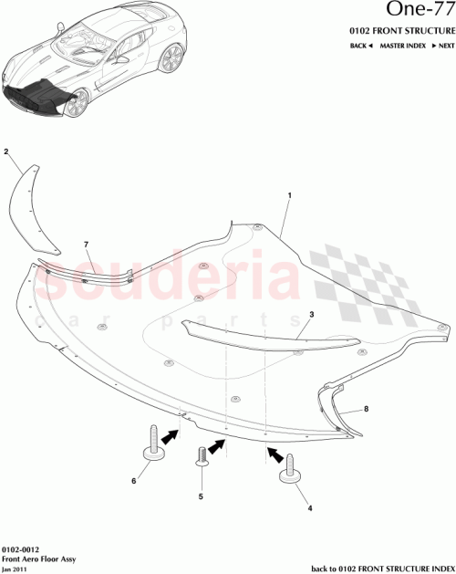 Part Diagram for Aston Martin 12023-03-7680-AB