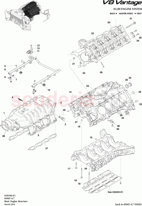Part Diagram for Aston Martin 702946