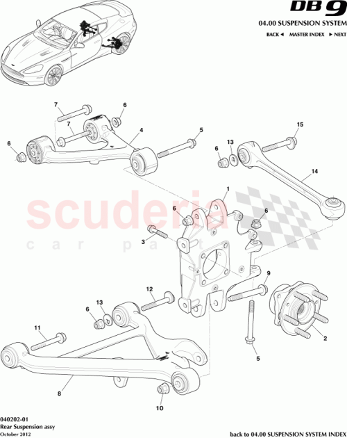 Part Diagram for Aston Martin CD33-5K743-AB