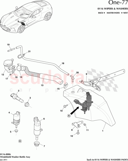 Part Diagram for Aston Martin 12023-03-7734-AA