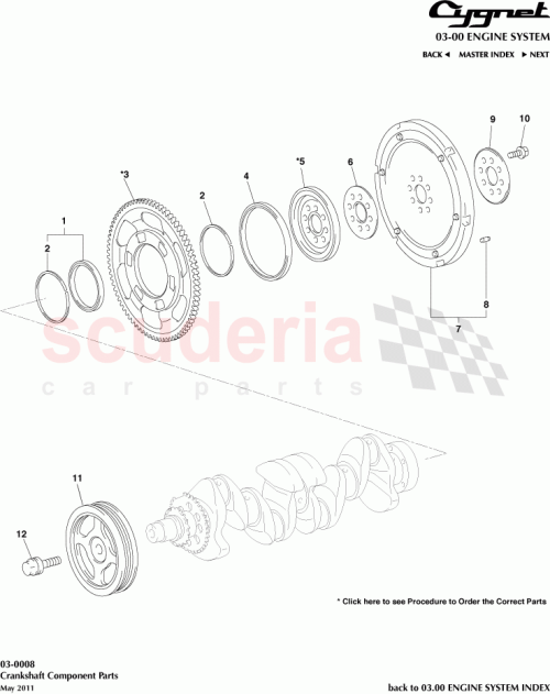 Part Diagram for Aston Martin 32117-12040