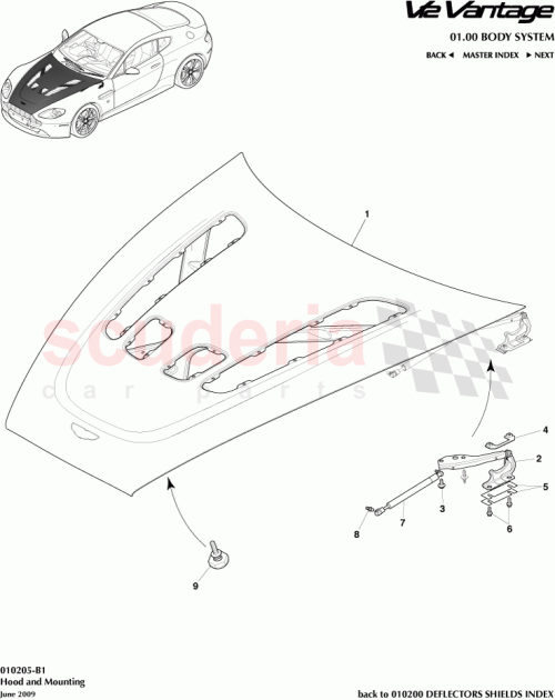 Part Diagram for Aston Martin 6G33-16B955-AA
