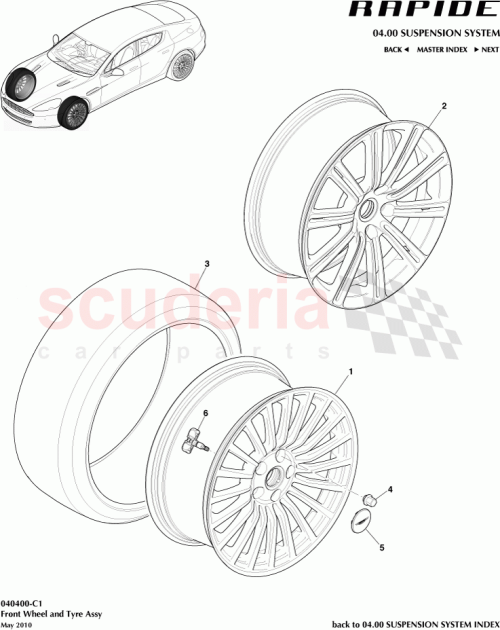 Part Diagram for Aston Martin CD43-1508-CA