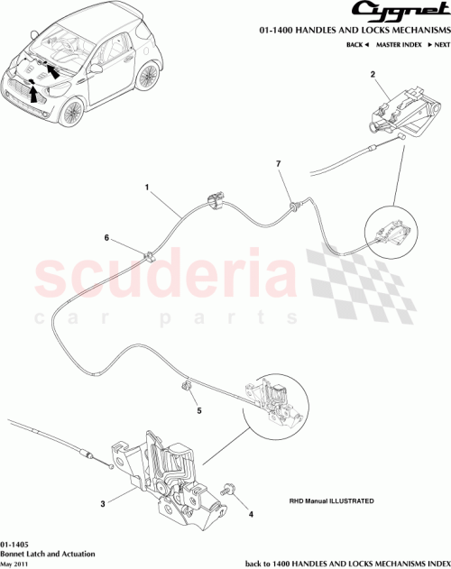 Part Diagram for Aston Martin 53614-12040