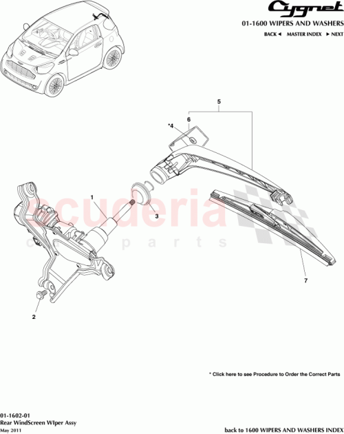 Part Diagram for Aston Martin 85143-52030