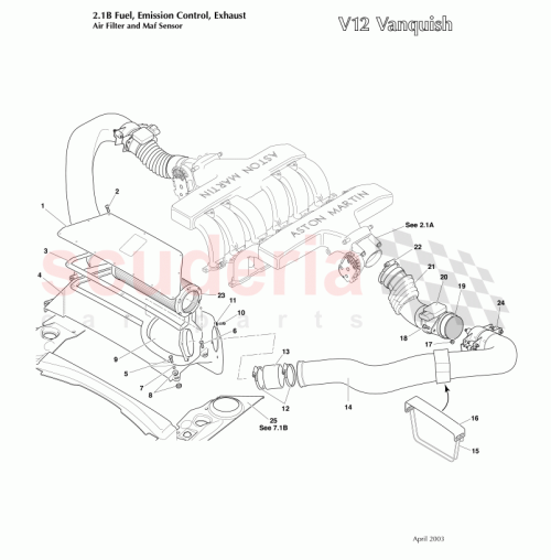Part Diagram for Aston Martin 1R12-632521-AA