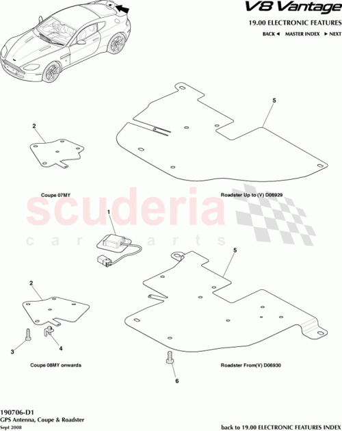 Part Diagram for Aston Martin 6G33-10E921-BD