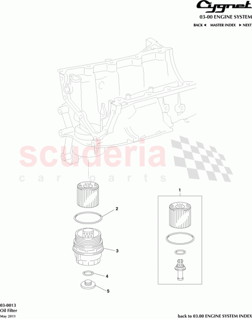 Part Diagram for Aston Martin 96723-35028