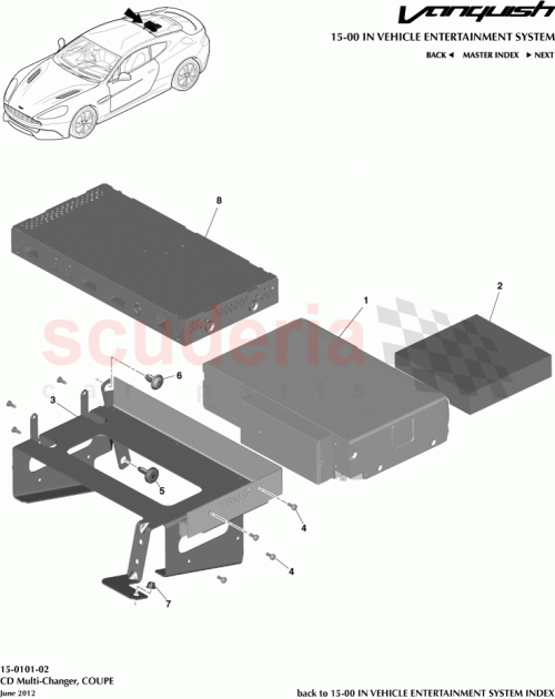 Part Diagram for Aston Martin DD33-19C043-BA