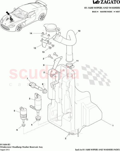 Part Diagram for Aston Martin 4G43-37-10237