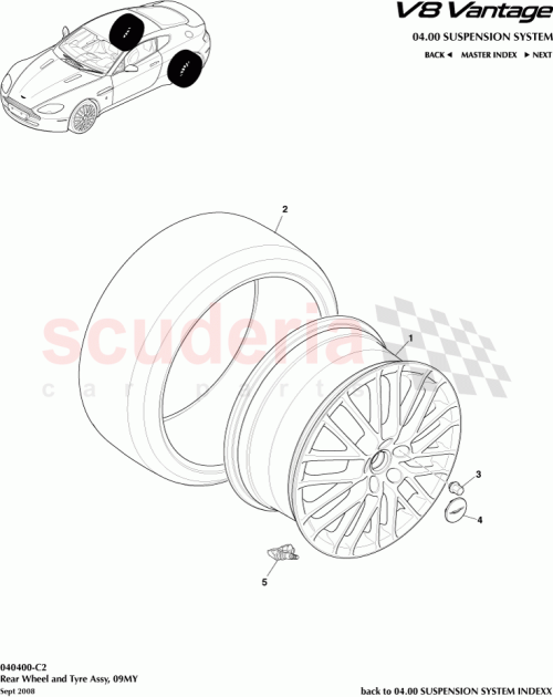 Part Diagram for Aston Martin 9G331007KA