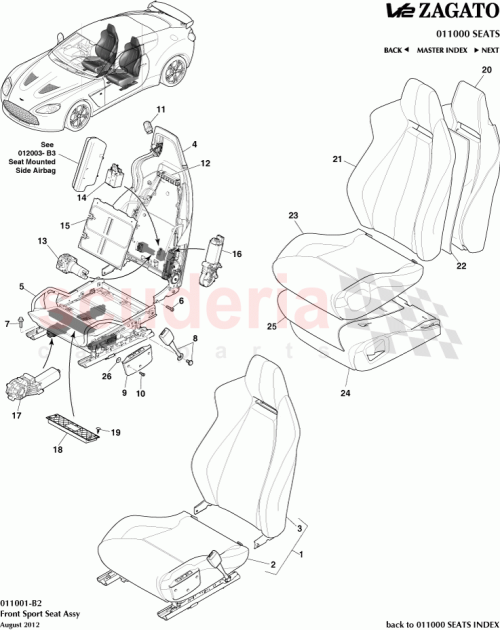Part Diagram for Aston Martin 7G43-14E693-DA