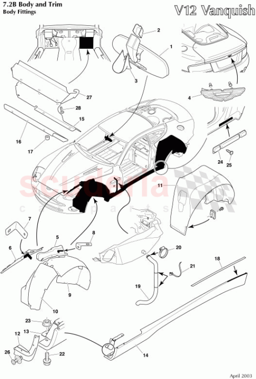 Part Diagram for Aston Martin 1R12-830144-AC