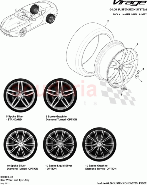 Part Diagram for Aston Martin CG43-9965G-GA