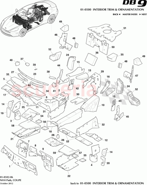 Part Diagram for Aston Martin AD43-534A0-AB