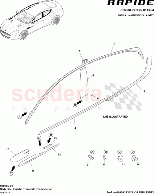 Part Diagram for Aston Martin AD43-280B63-AB