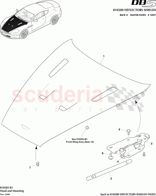 Part Diagram for Aston Martin 8D3316615AE