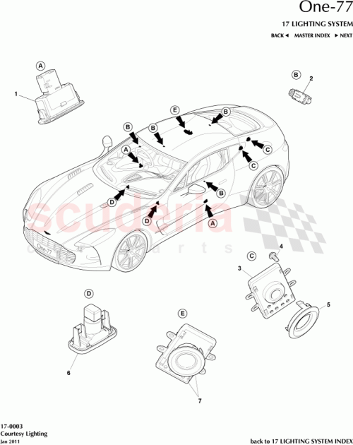 Part Diagram for Aston Martin AY93-13B716-AA