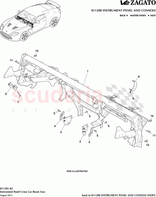 Part Diagram for Aston Martin DG33-044B52-BA