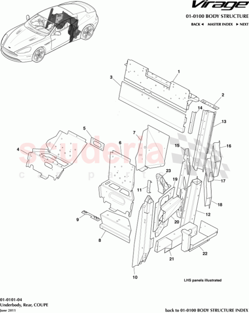 Part Diagram for Aston Martin P08G43-C20414-AC