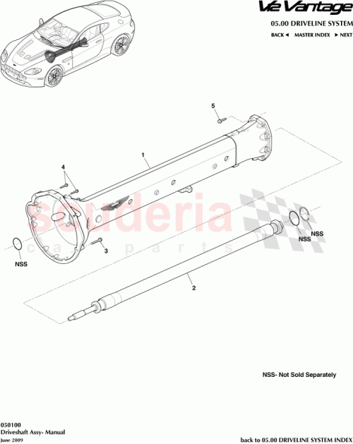 Part Diagram for Aston Martin 6G33-36298-AA