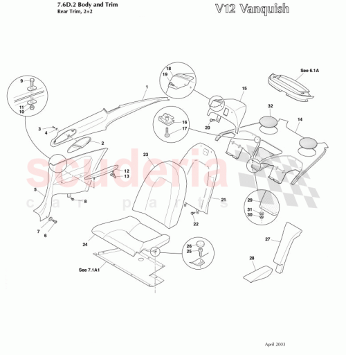 Part Diagram for Aston Martin 699695