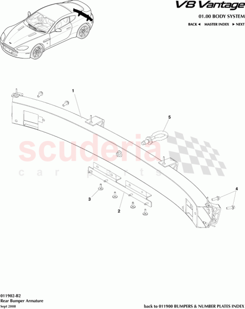 Part Diagram for Aston Martin 6G33-17758-DB