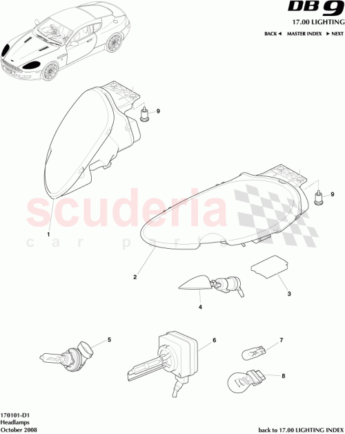 Part Diagram for Aston Martin 4G43-37-10226