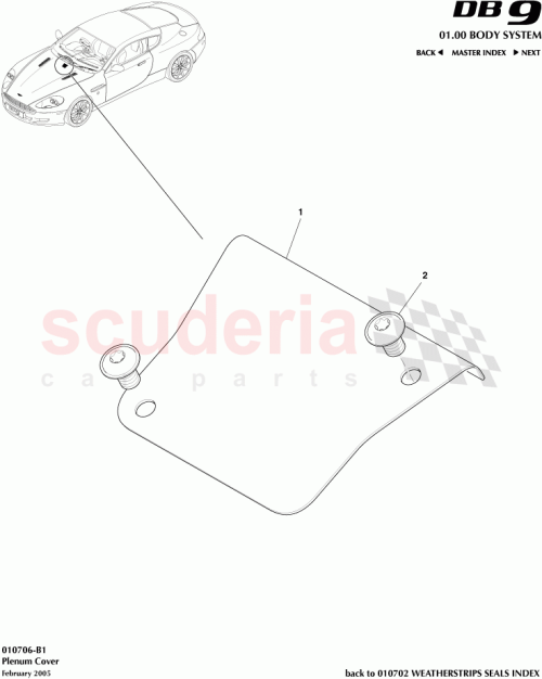 Part Diagram for Aston Martin 4G43-F02284-AF