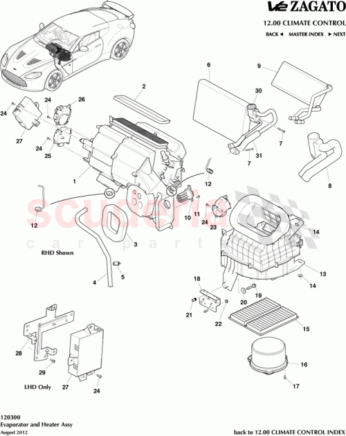Part Diagram for Aston Martin 4G43-19F614-AA