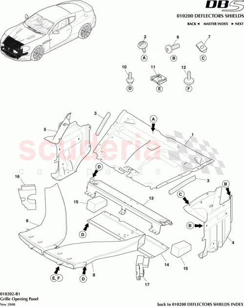 Part Diagram for Aston Martin 8D33-2D206-AB