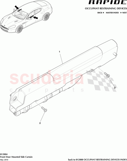Part Diagram for Aston Martin AD43-B14K159-AC