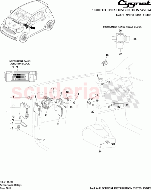 Part Diagram for Aston Martin 81980-46010