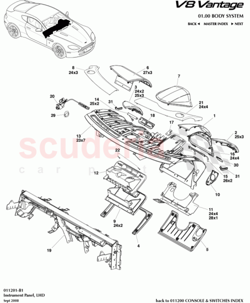 Part Diagram for Aston Martin 6G33C043K93ABW