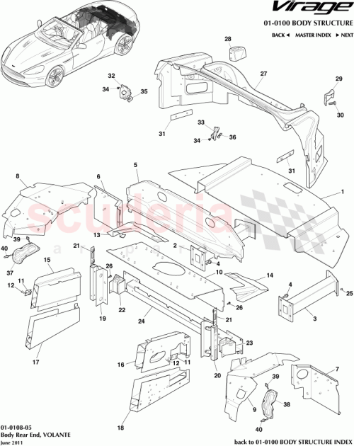 Part Diagram for Aston Martin 9G43L279A55AD