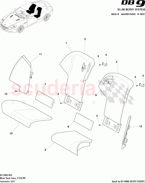 Part Diagram for Aston Martin 4G43-41171-AB