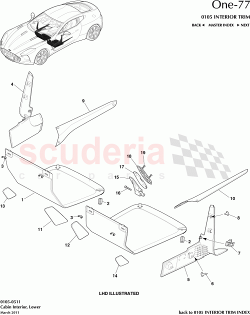 Part Diagram for Aston Martin AY93-83-10003