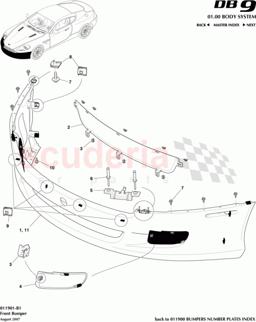 Part Diagram for Aston Martin 702839-PK