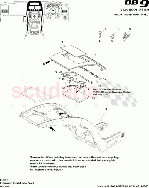 Part Diagram for Aston Martin CG43-045J10-SE