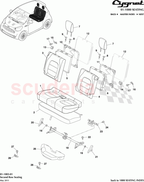 Part Diagram for Aston Martin 72601-74020