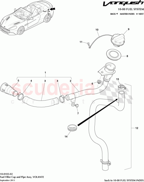 Part Diagram for Aston Martin ED33-9C071-AC
